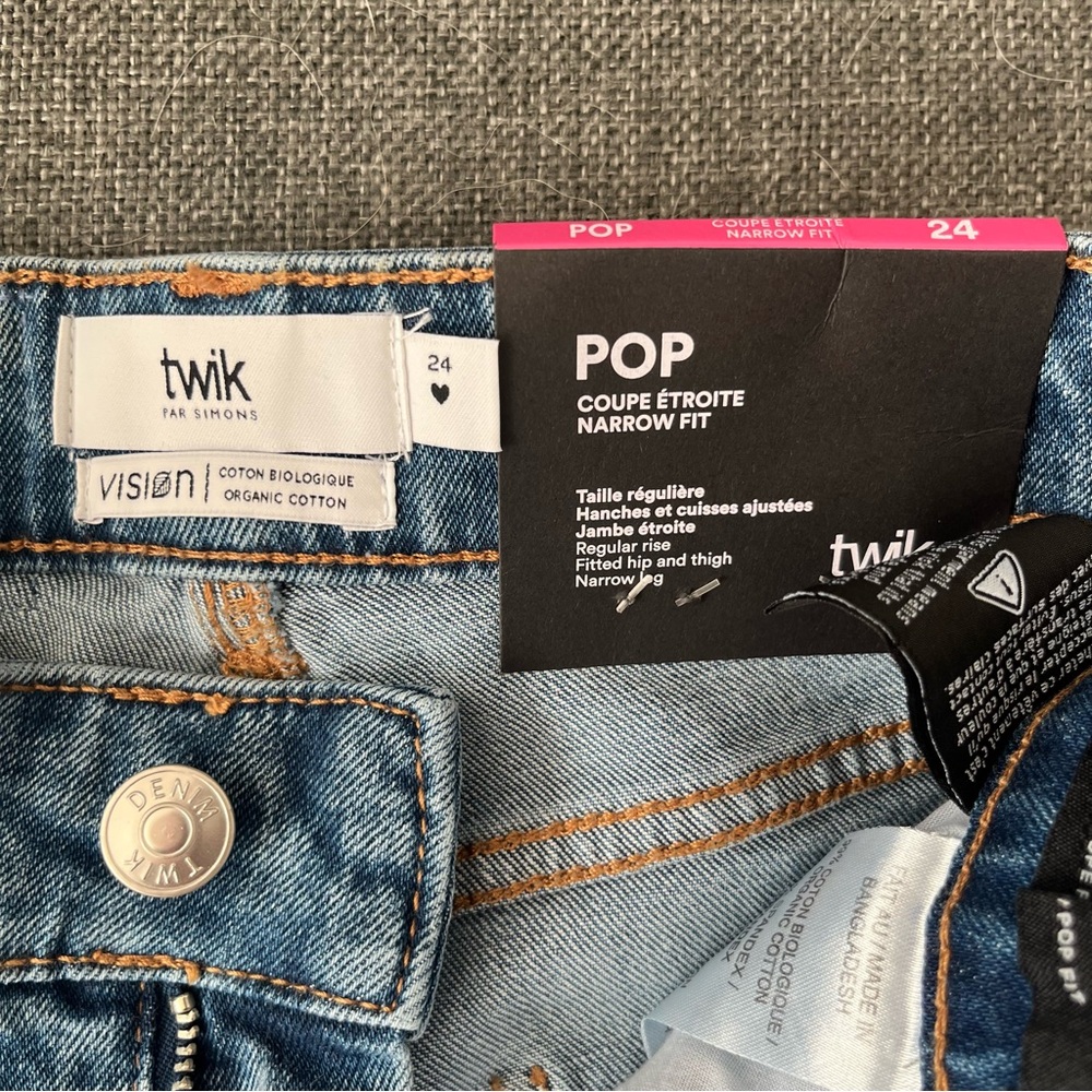 Pop Narrow Fit Medium Wash Jeans New With Tag - Picture 3 of 13